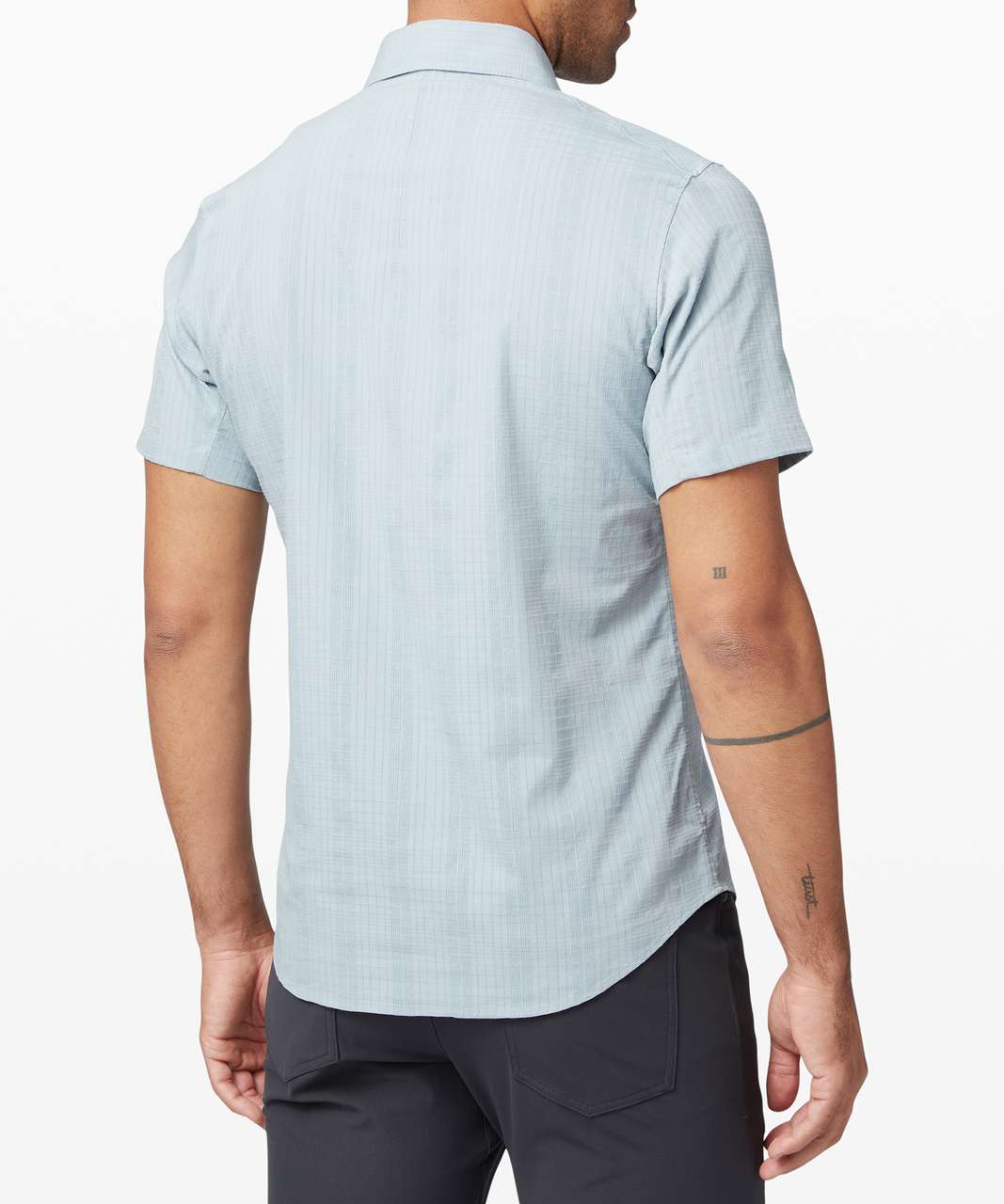 Lululemon Down to the Wire Short Sleeve Shirt - Blue Cast - lulu fanatics