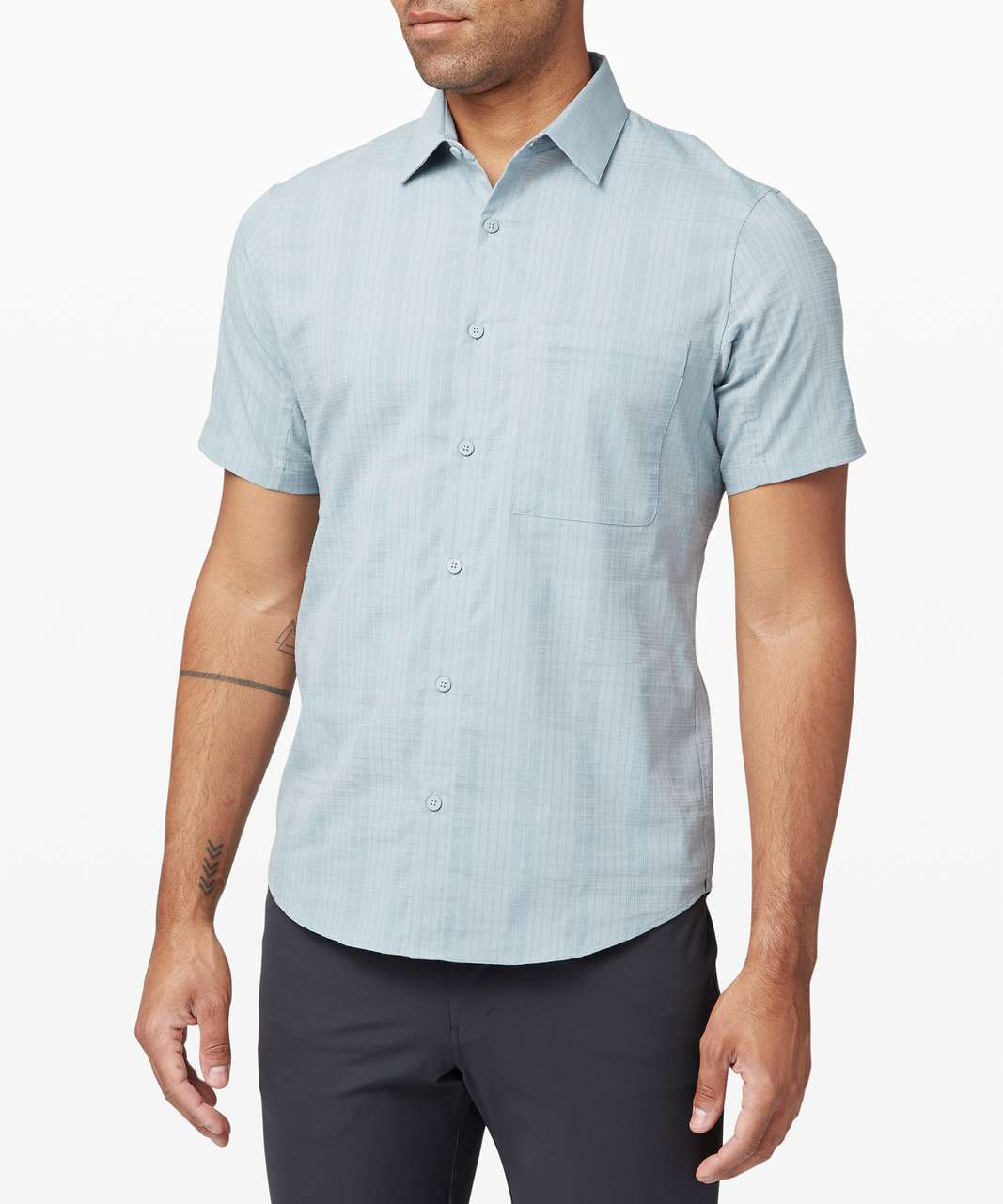 Lululemon Down to the Wire Short Sleeve Shirt - Blue Cast
