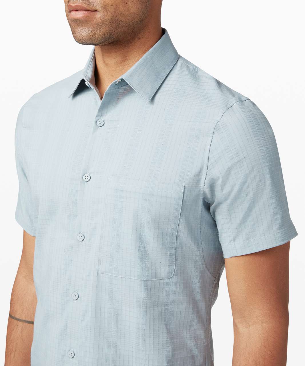 Lululemon Down to the Wire Short Sleeve Shirt - Blue Cast