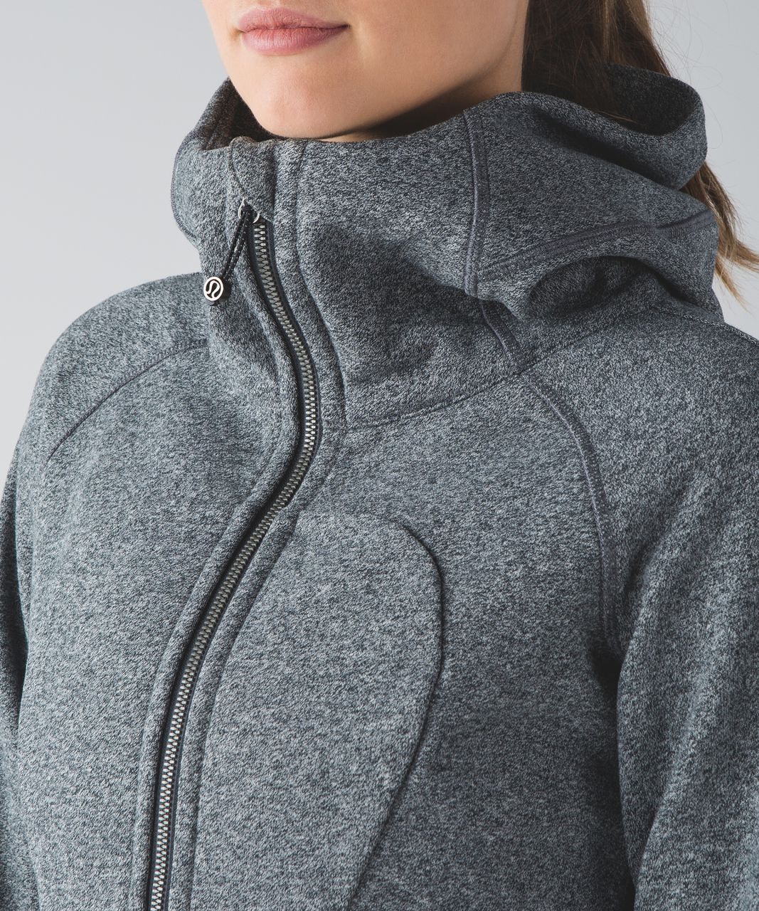 Lululemon Scuba Oversized Full Zip - Heathered Speckled Black