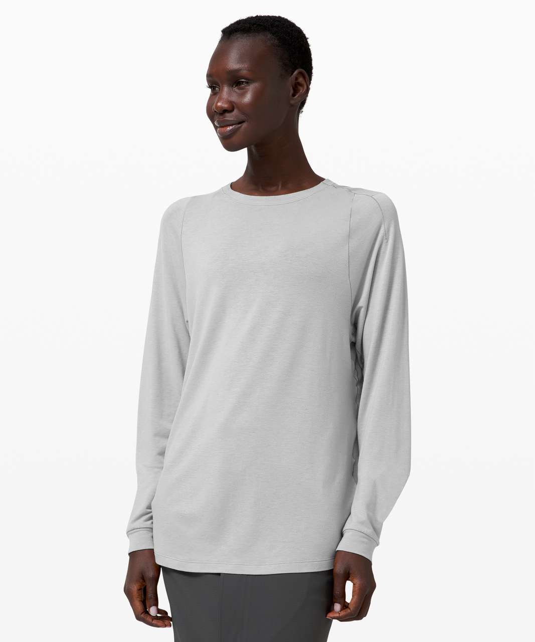 Lululemon Confluence Long Sleeve Tee *lululemon lab - Silver Drop