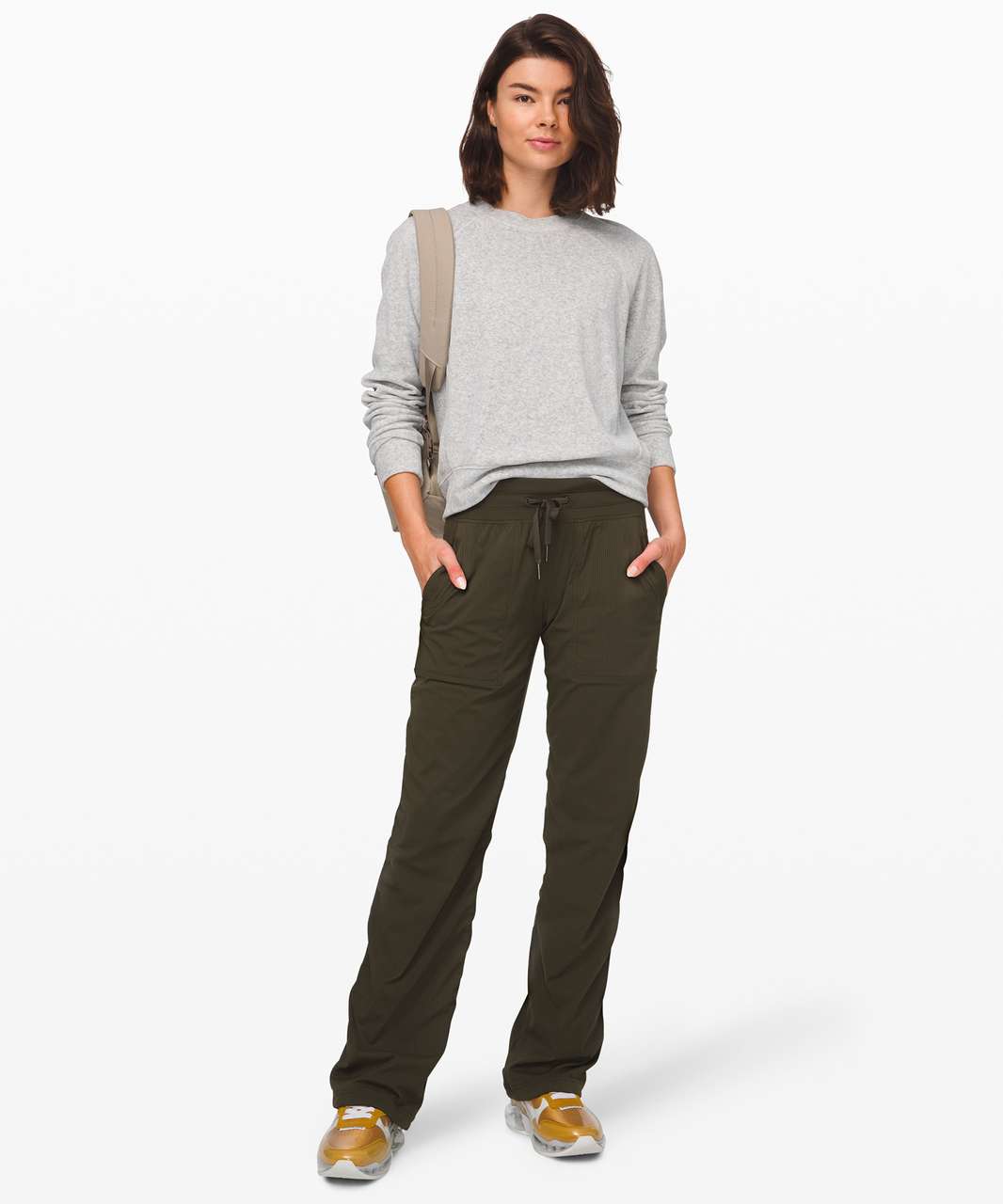 Lululemon Dance Studio Pant III *Lined - Dark Olive - lulu fanatics