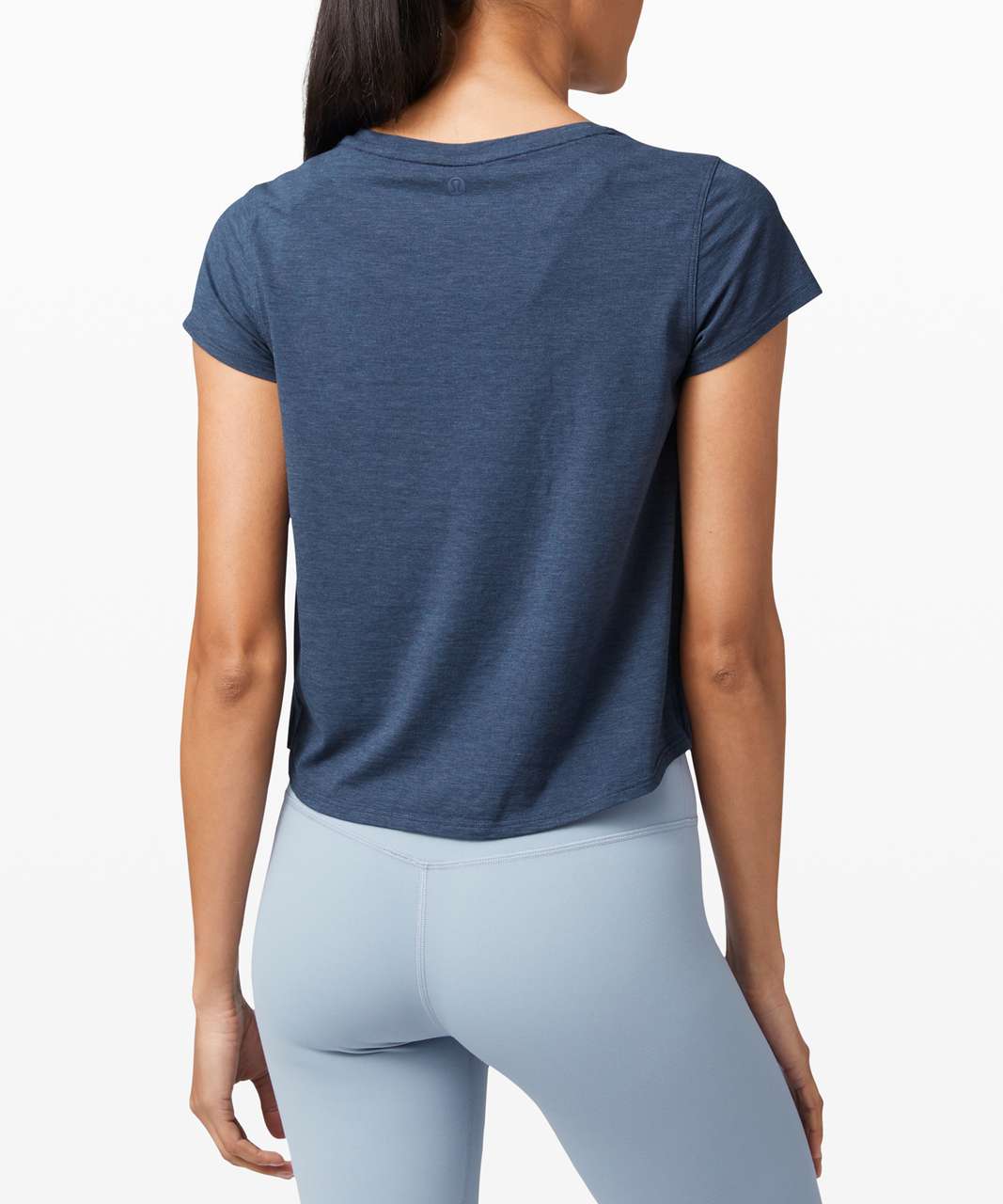 Lululemon Pleats and Thank You Short Sleeve - Heathered Ink Blue