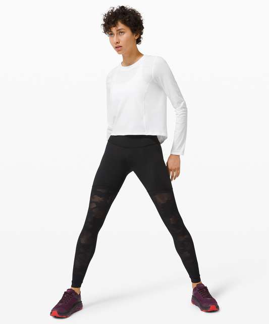 Lululemon Sheer Will Long Sleeve *Camo - Black - lulu fanatics