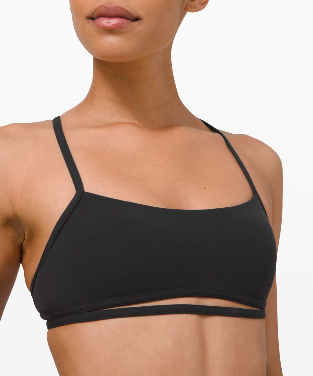 Lululemon Womens A Little Bit Closer Bralette Bra Black Size Large L LW2BFUS