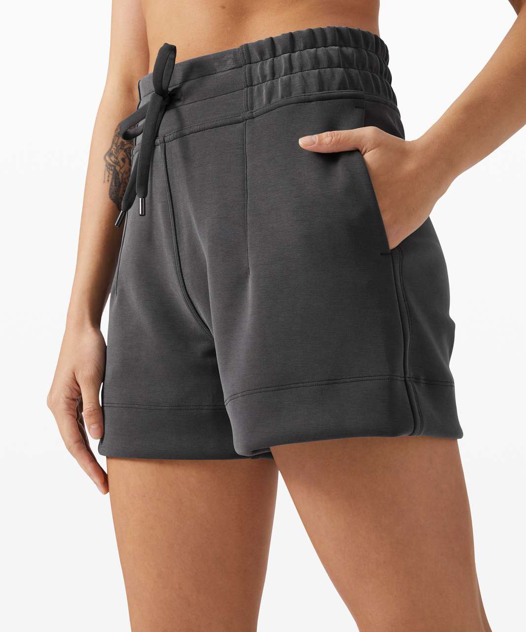 Lululemon Soft Ambitions High Rise Crop - Graphite Grey - lulu fanatics