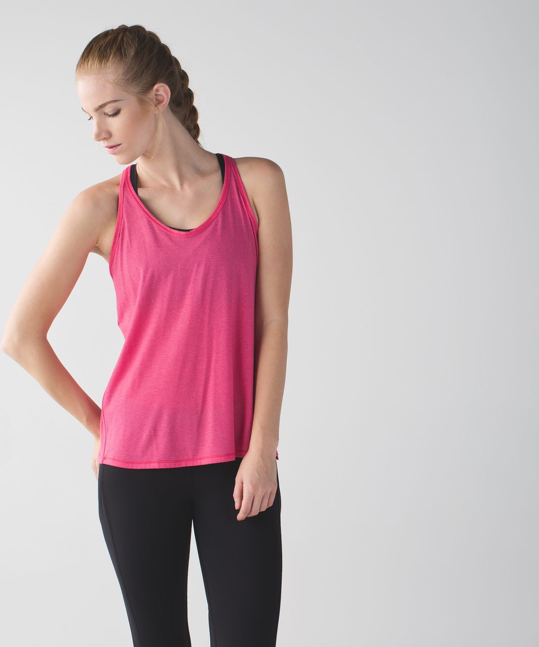 Lululemon Sweat It Out Racer - Heathered Bon Bon