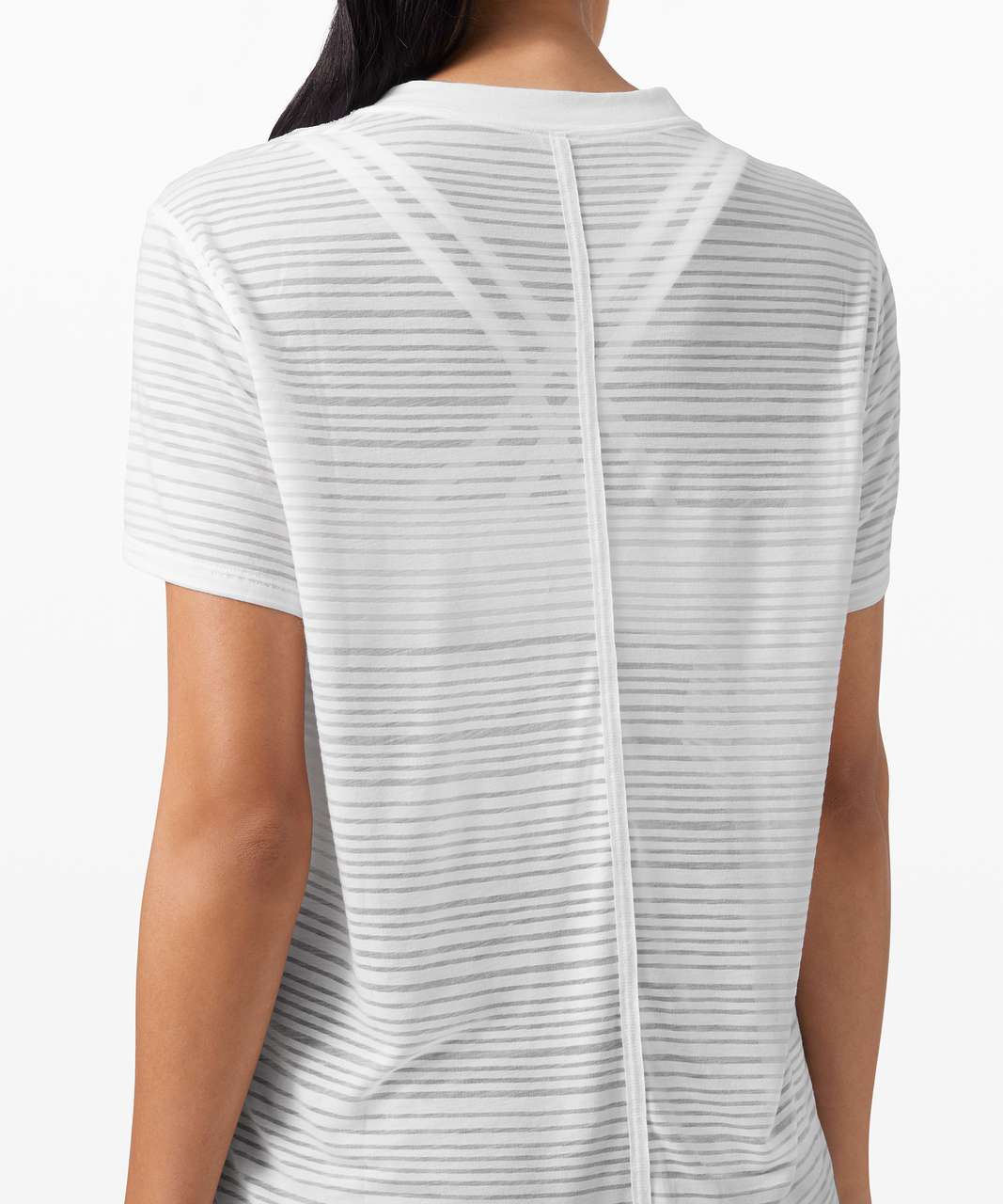 Lululemon All Yours Boyfriend Tee *Stripe - White