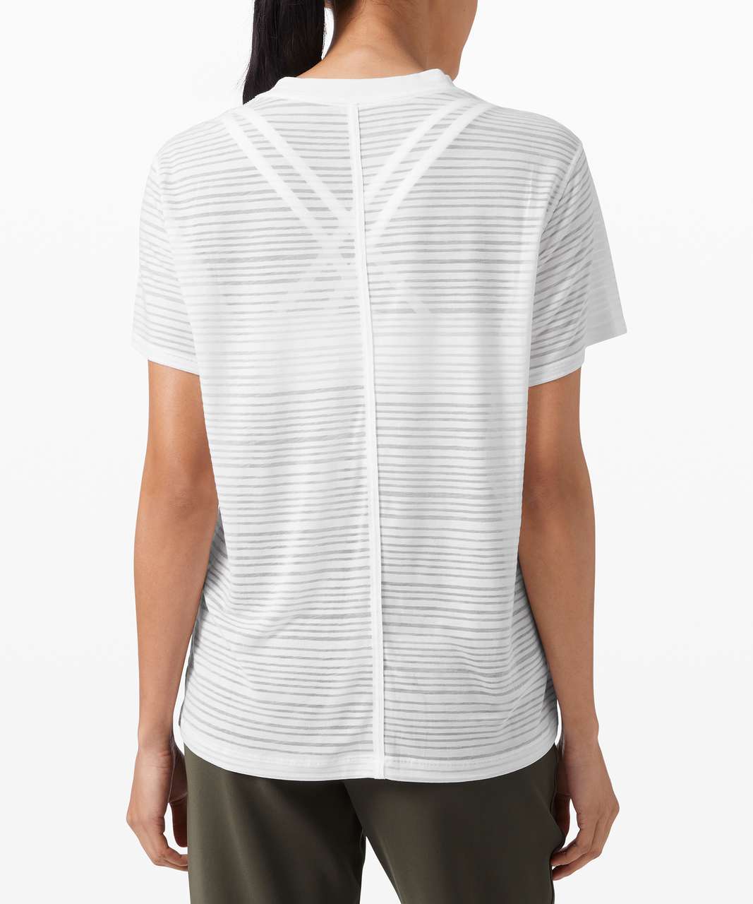 Lululemon All Yours Boyfriend Tee *Stripe - White