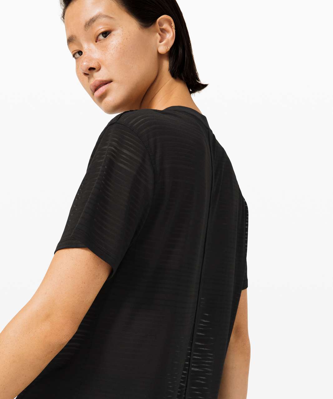 Lululemon All Yours Boyfriend Tee *Stripe - Black