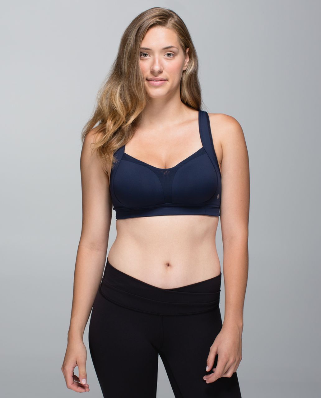 Lululemon 32C Ta Ta Tamer Neon Pink / Navy Blue