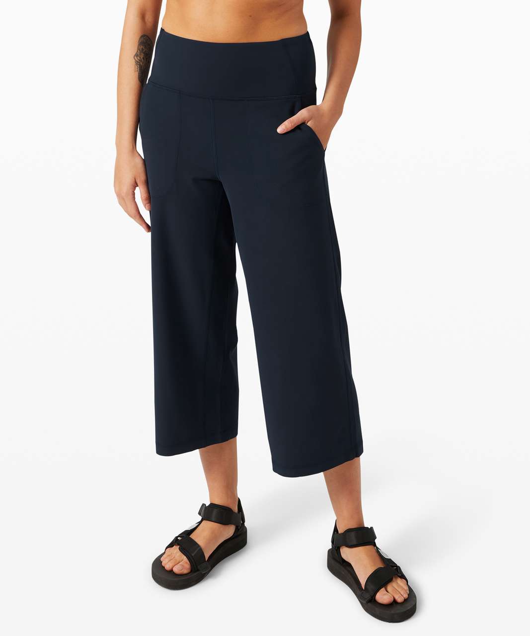 Lululemon Align Wide Leg Crop 23 - True Navy - lulu fanatics