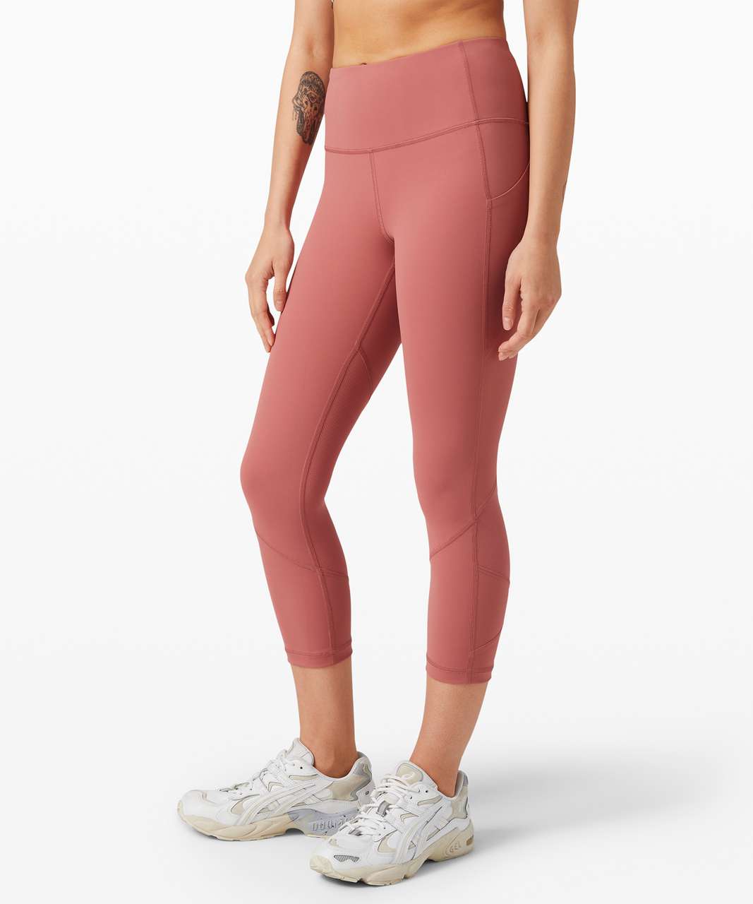 Lululemon Pace Rival High-Rise Crop 22 - Cherry Tint - lulu fanatics