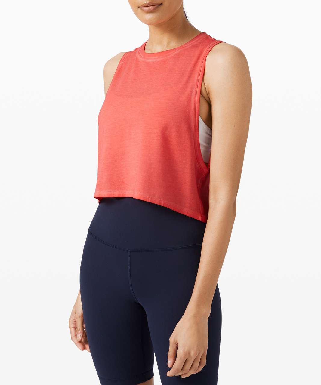 Lululemon Cut Back Crop Tank *Wash - Sublimado Pigment Dye Watermelon Red