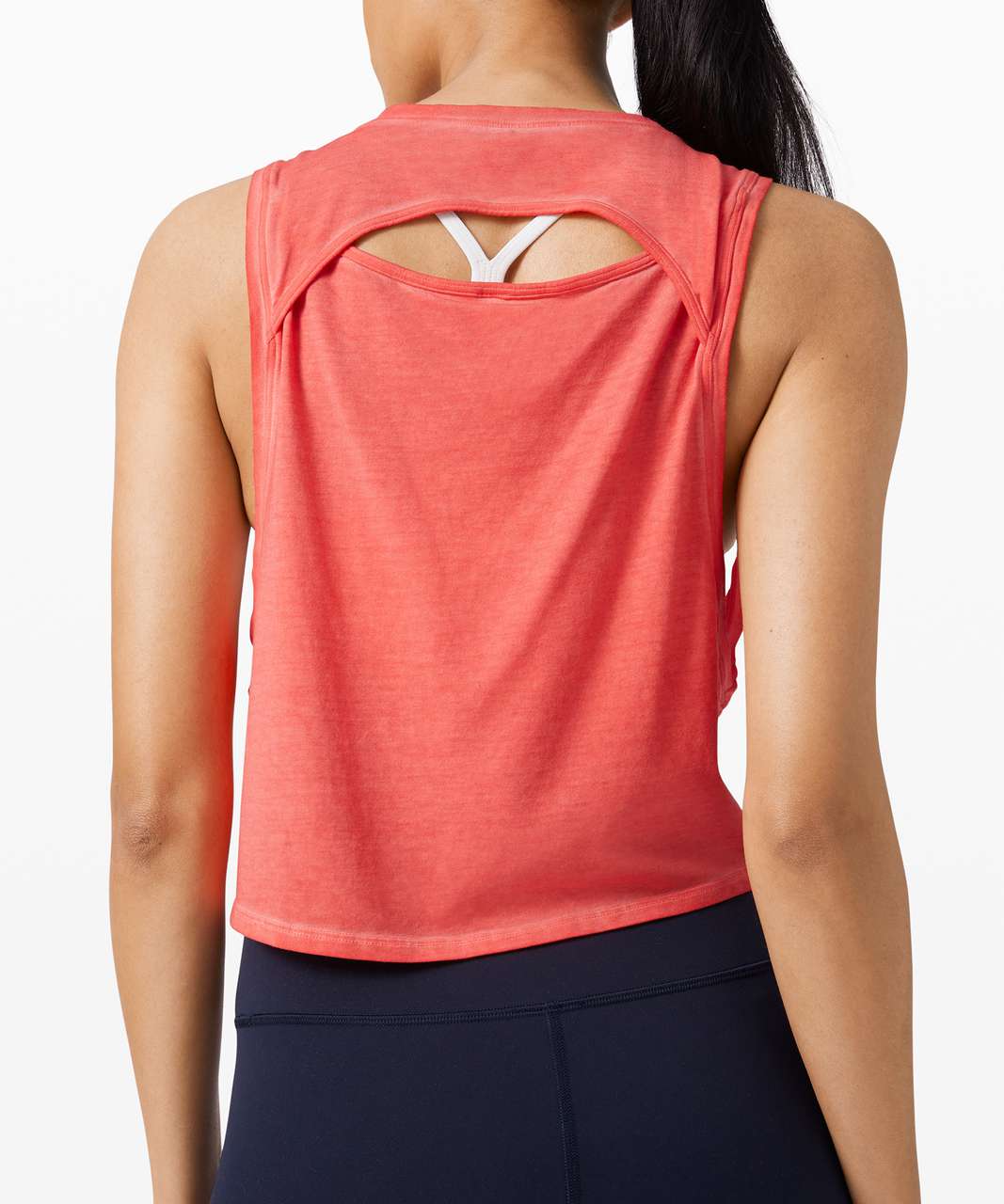 Lululemon Cut Back Crop Tank *Wash - Sublimado Pigment Dye Watermelon Red