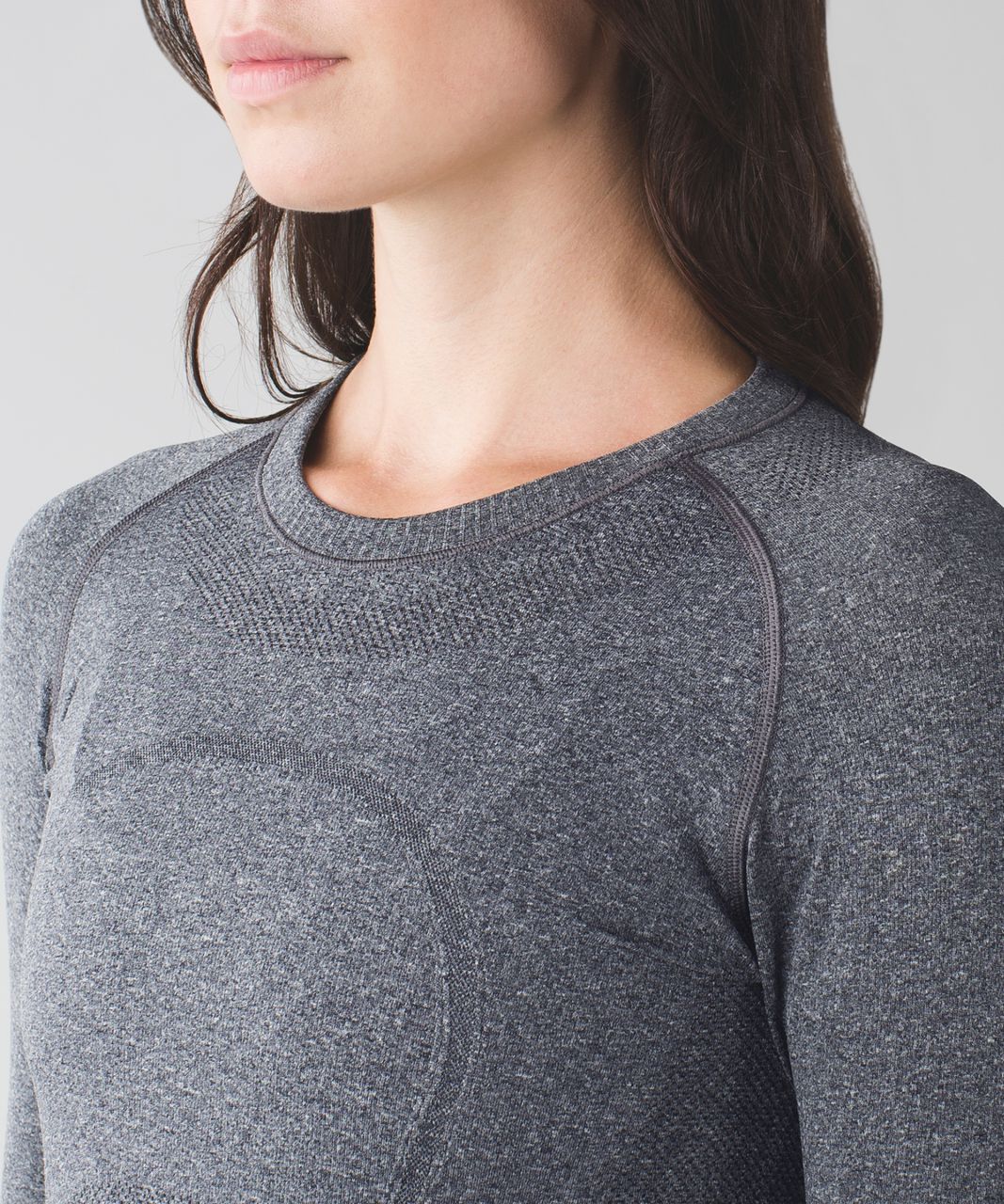 Lululemon Swiftly Tech Long Sleeve - Heathered Black - lulu fanatics