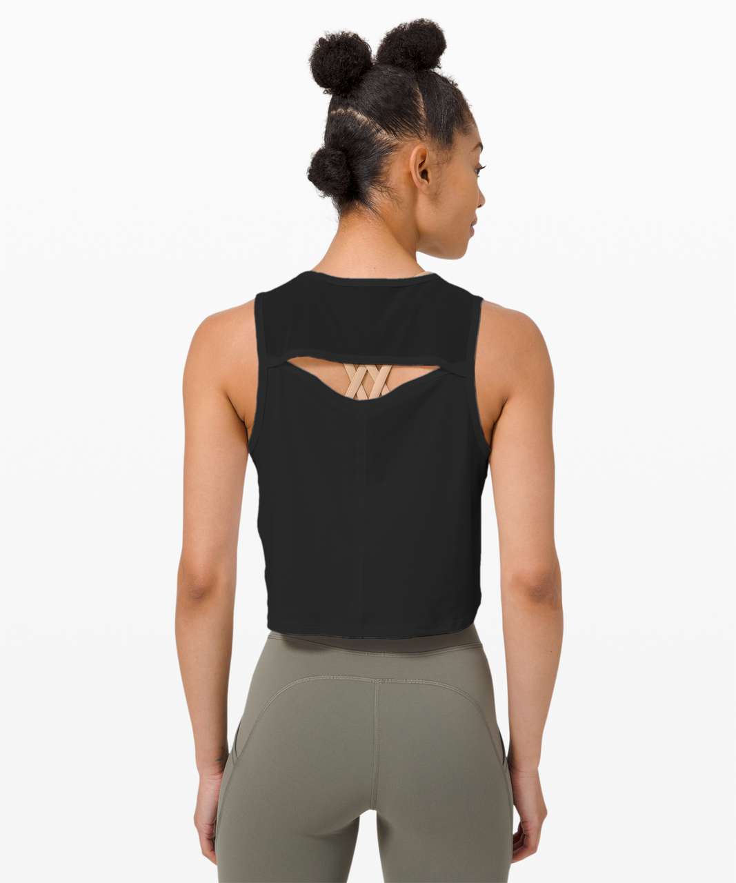 Lululemon Black Mesh Open Back Sculpt Tank NWT- Size 4 – The Saved