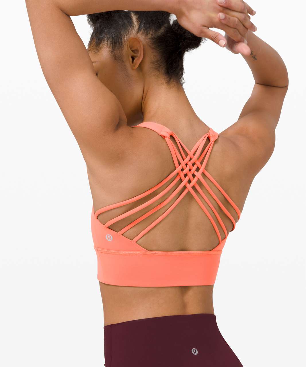 Lululemon Free to Be Bra Wild Long Line*Light Support, A/B Cup - Rustic Coral