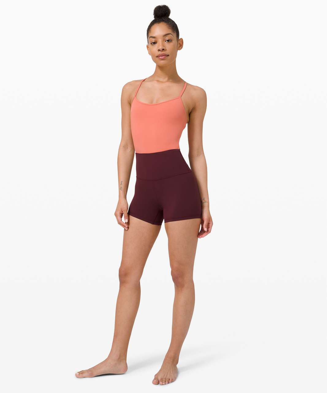 Lululemon Power Y Bodysuit *Nulu - Rustic Coral