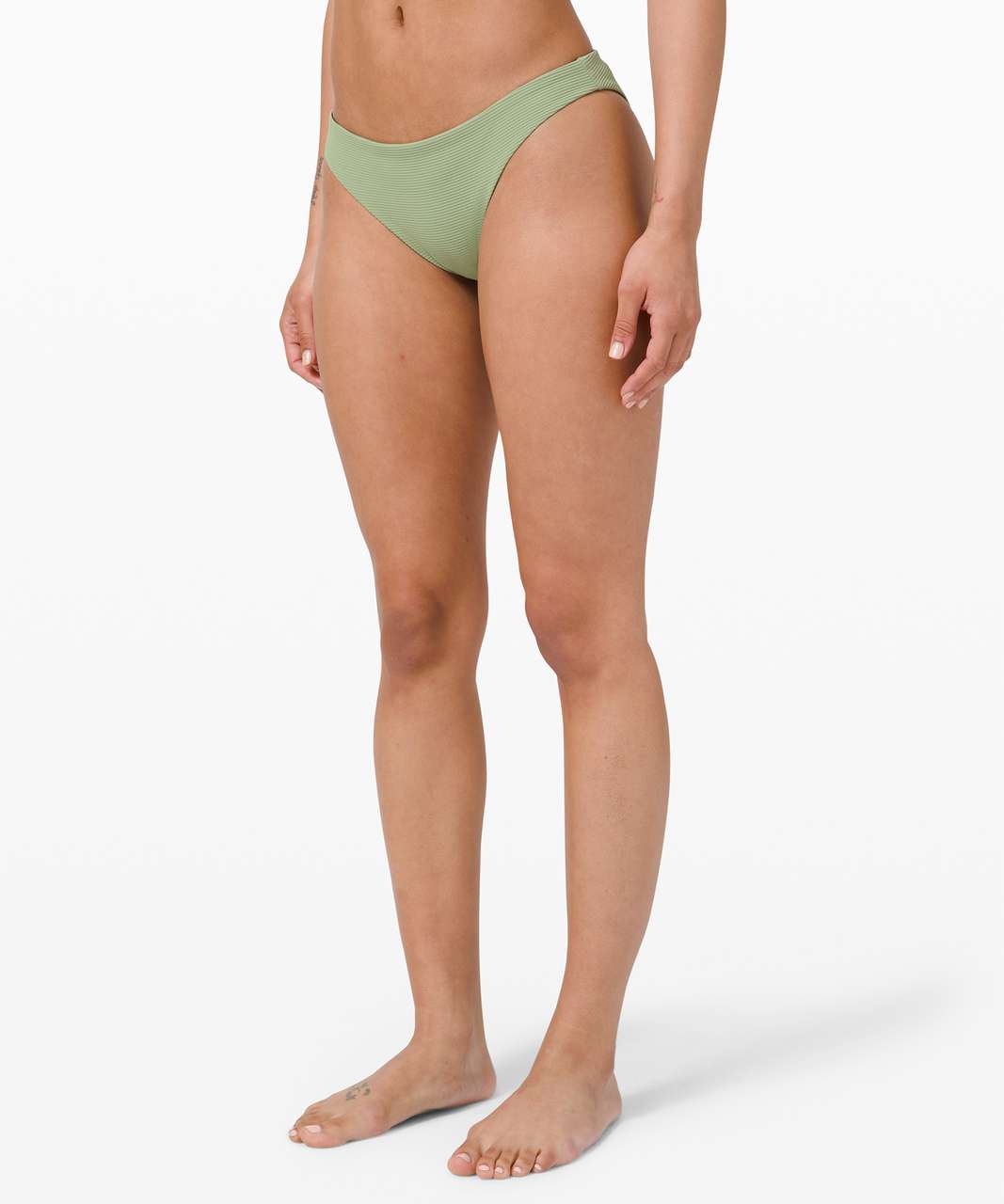 Lululemon Pool Play Mid Rise Skimpy Bottom Reversible - Vista Green / Black