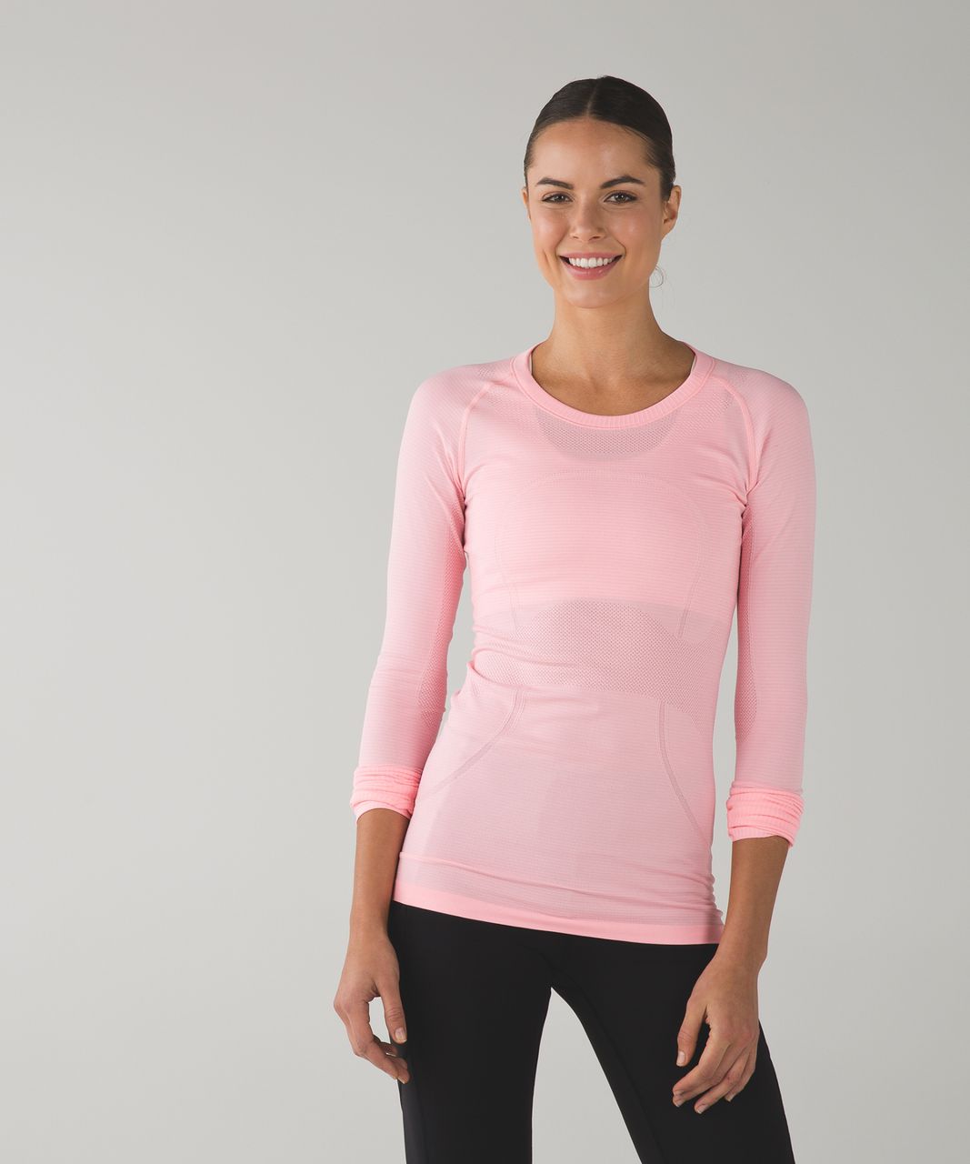 Lululemon Swiftly Tech Long Sleeve Crew - Heathered Bleached Coral