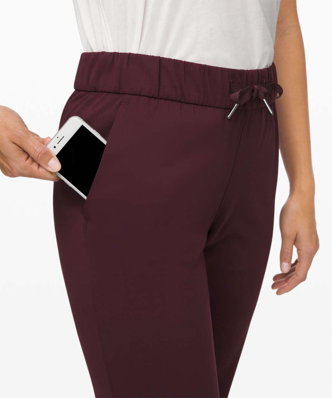 Lululemon On the Fly Pant Full Length - Garnet - lulu fanatics