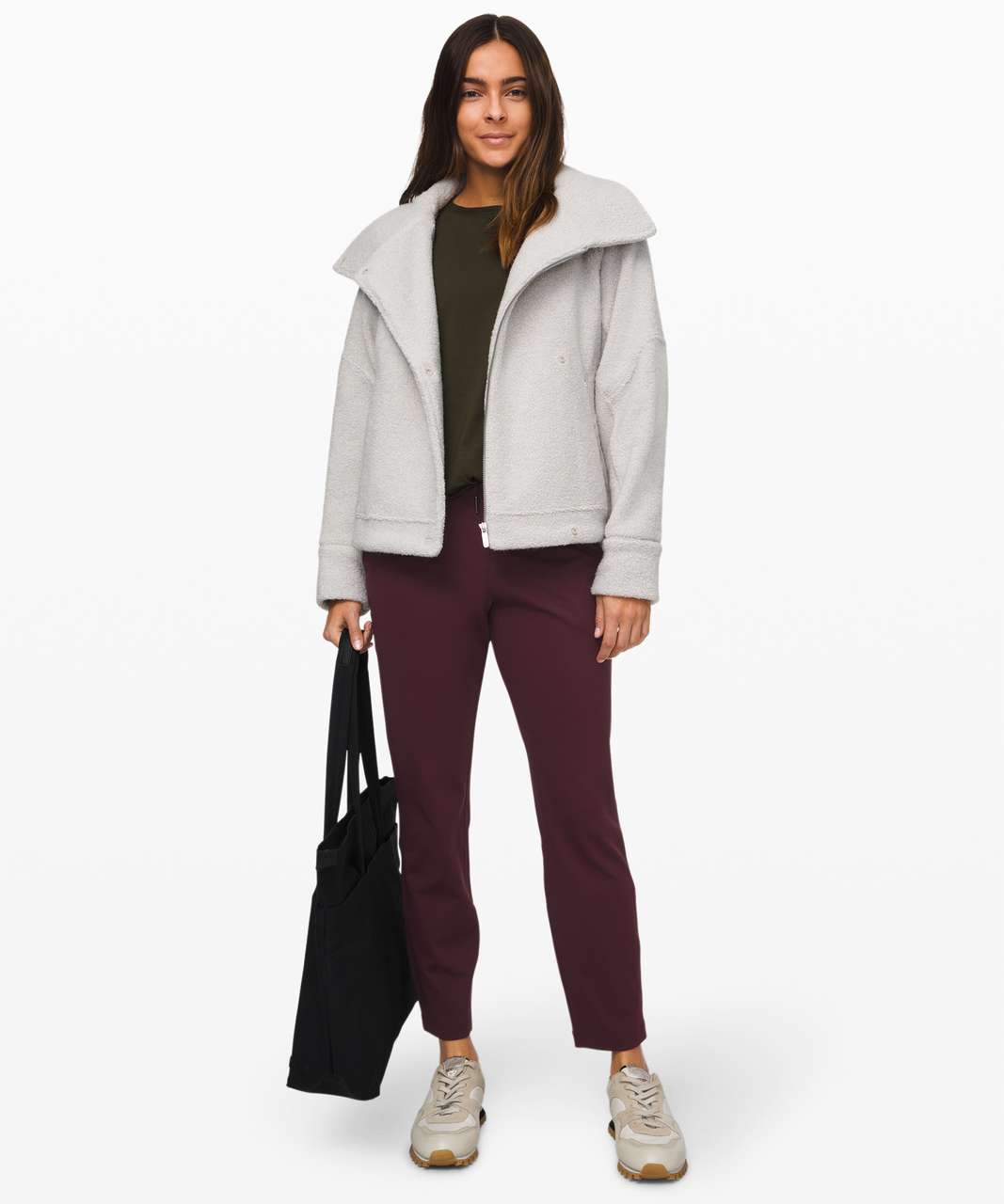 Lululemon On the Fly Jogger 28 *Woven - In Cassis and Light Grey