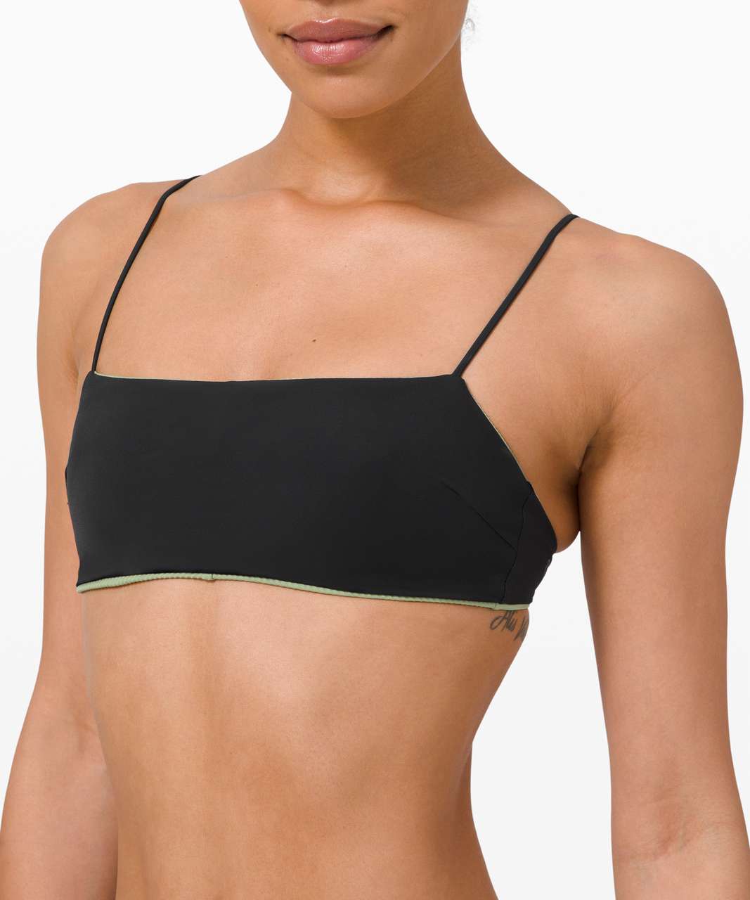 Lululemon Pool Play Bikini Top *Reversible - Vista Green / Black