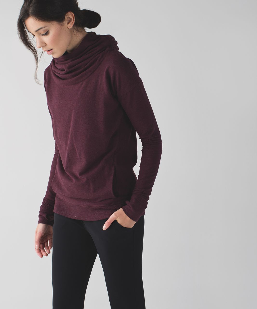 Lululemon Stress Less Hoodie - Heathered Bordeaux Drama