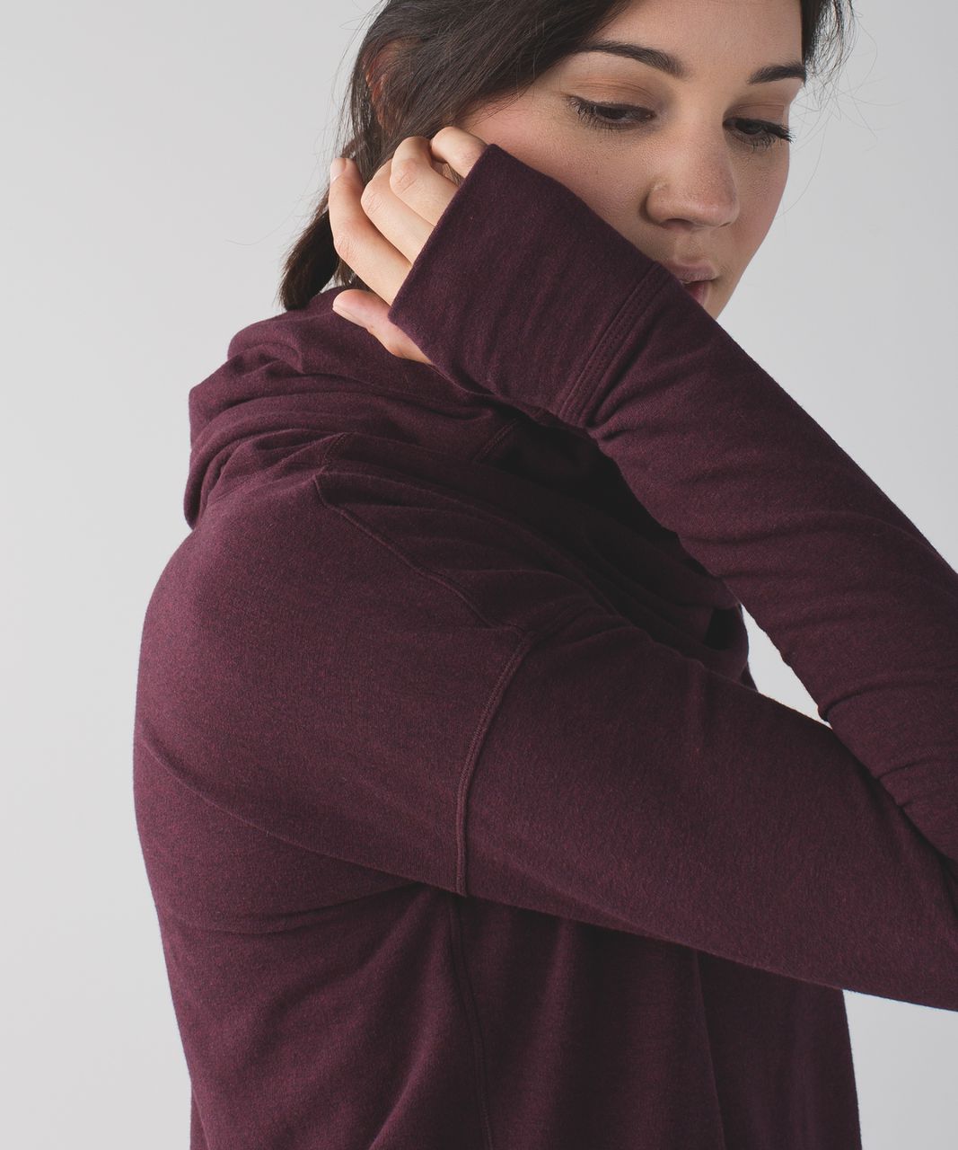 Lululemon Stress Less Hoodie - Heathered Bordeaux Drama