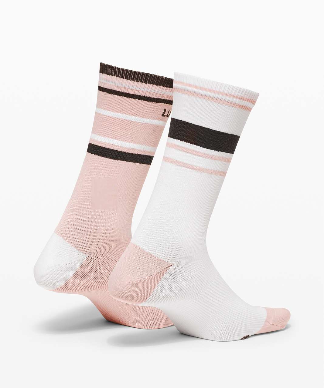 Lululemon Tale To Tell Crew Sock*2 Pack - White / Misty Pink / Graphite Grey