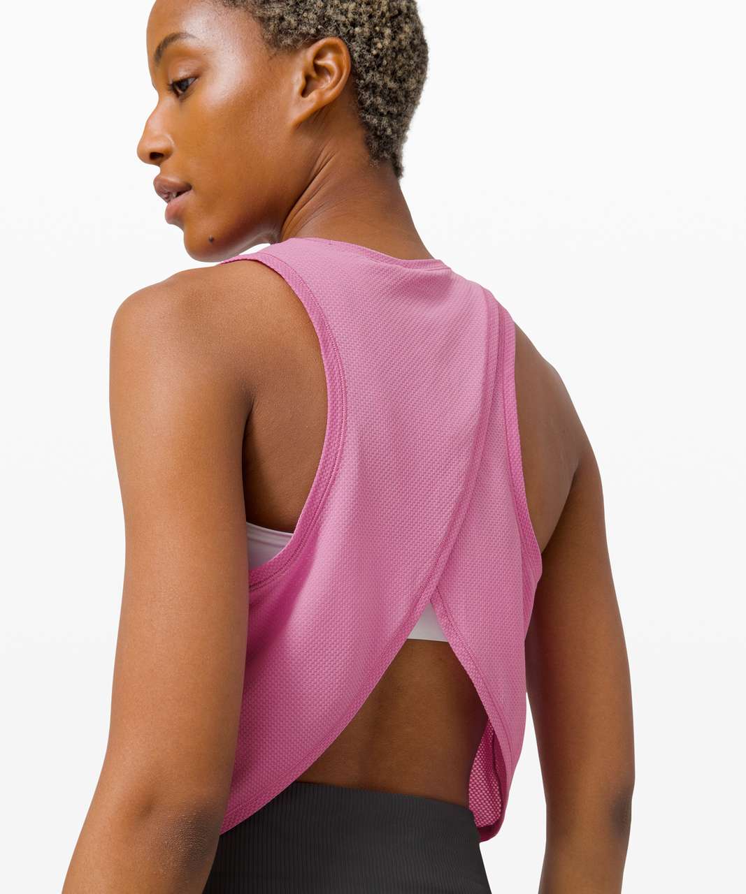 Lululemon Fast as Light Tank *Mesh - Magenta Glow