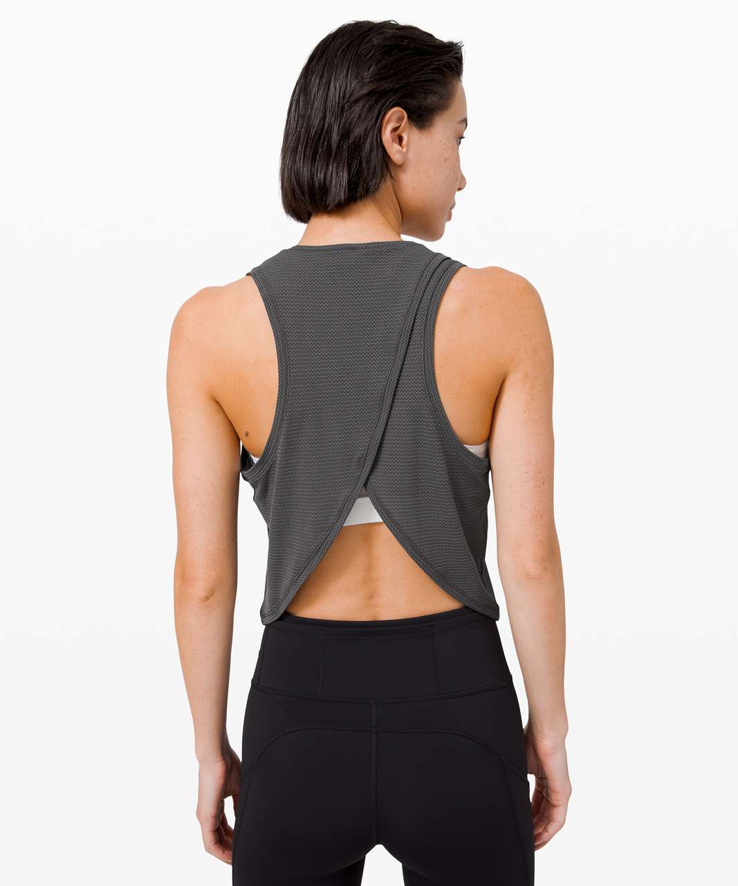 Lululemon Fast as Light Tank *Mesh - Graphite Grey - lulu fanatics