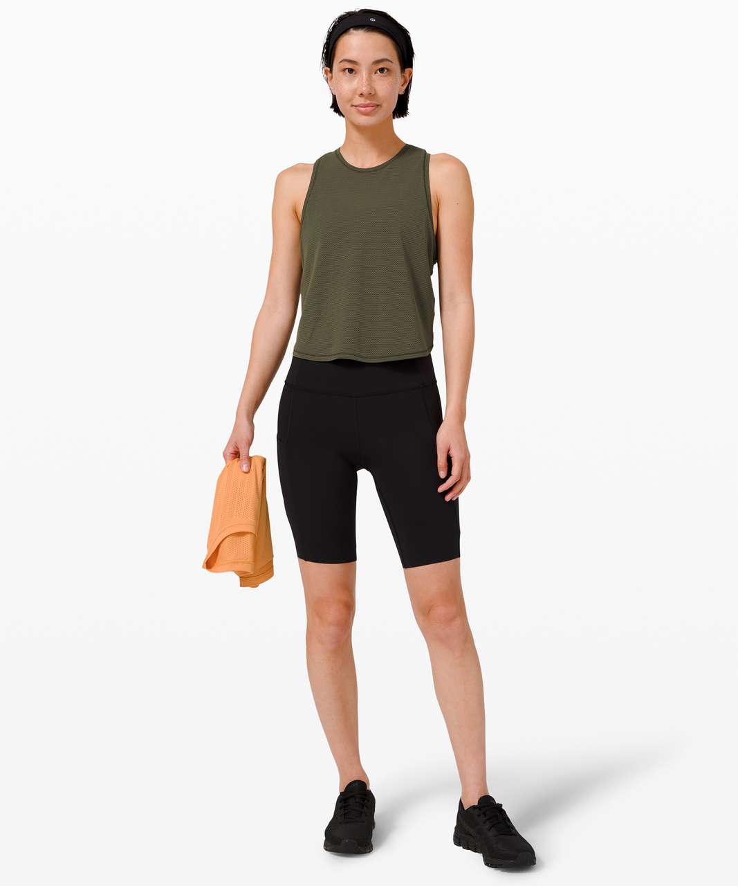 Lululemon Fast as Light Tank *Mesh - Camo Green