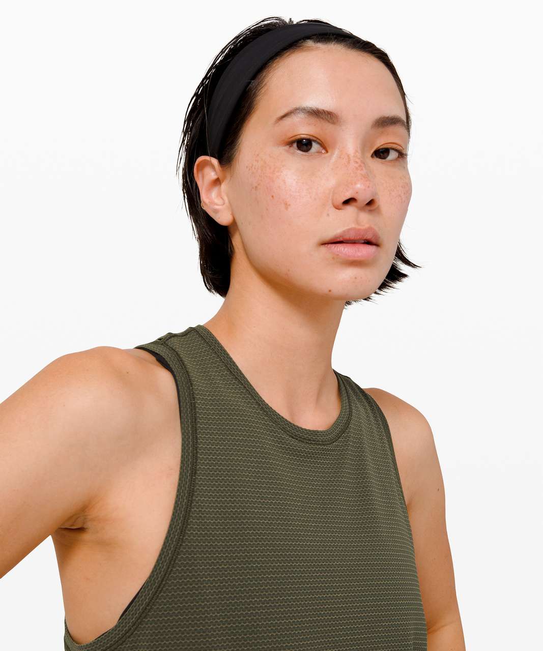 Lululemon Fast as Light Tank *Mesh - Camo Green