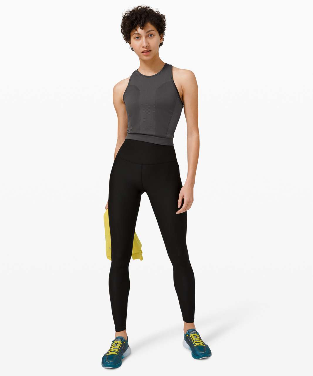 Lululemon For the Chill of It Crop Tank - Graphite Grey - lulu fanatics