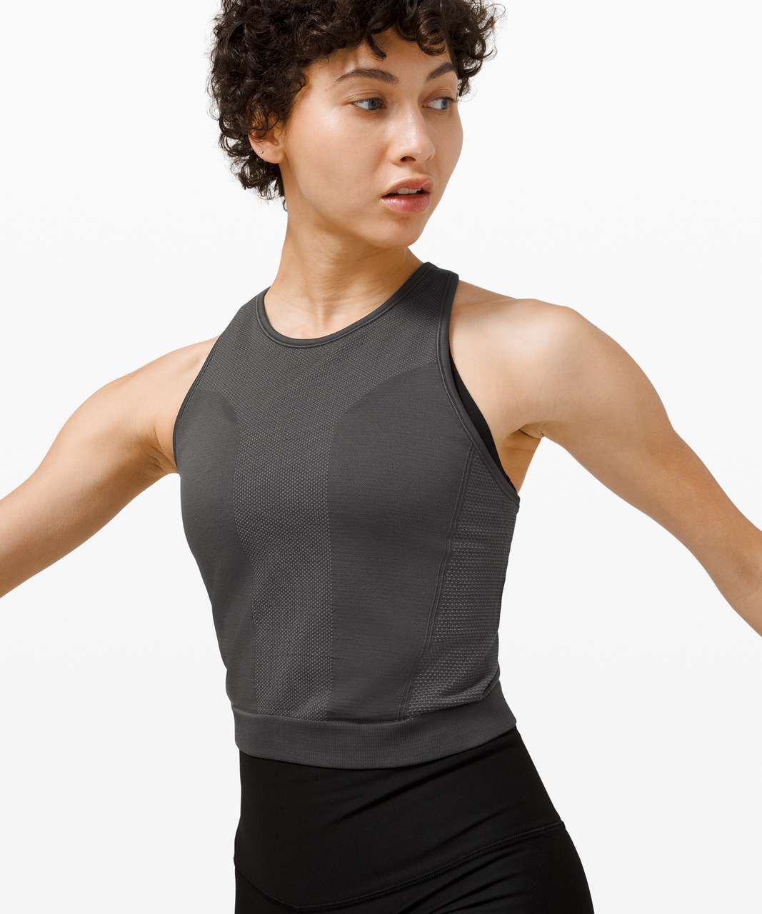 Lululemon For the Chill of It Crop Tank - Graphite Grey