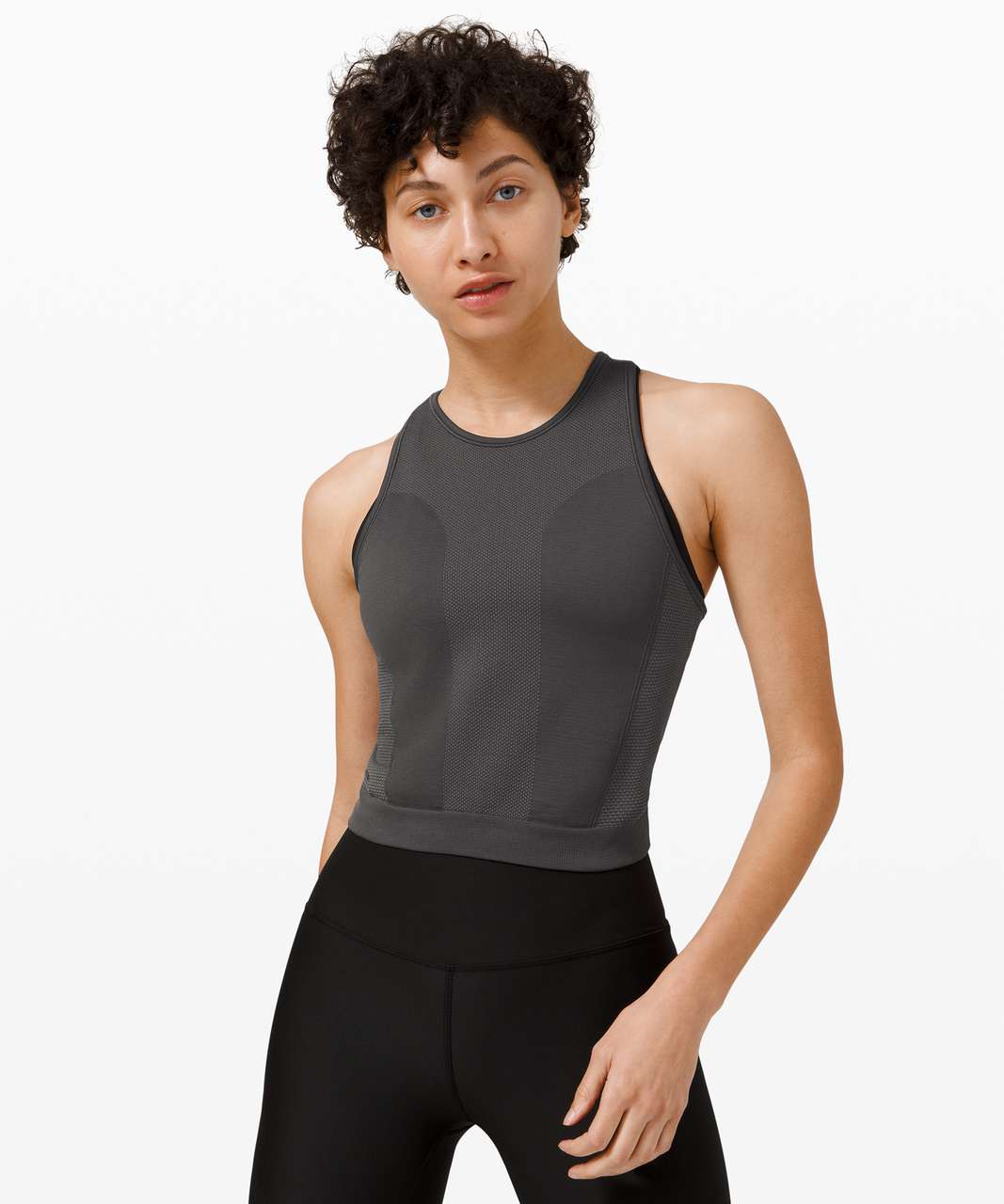 Lululemon For the Chill of It Crop Tank - Graphite Grey