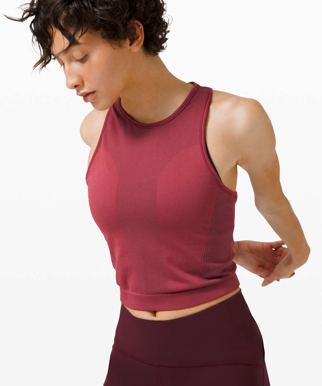 Lululemon For the Chill of It Crop Tank - Chianti