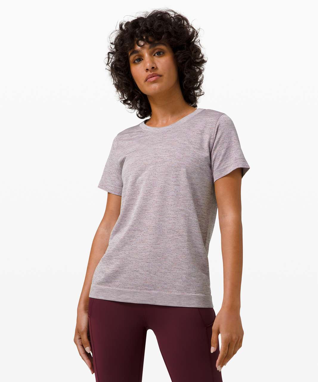 Lululemon Swiftly Relaxed Short Sleeve 2.0 - Dapple Dot Slate / Fuchsia Multi