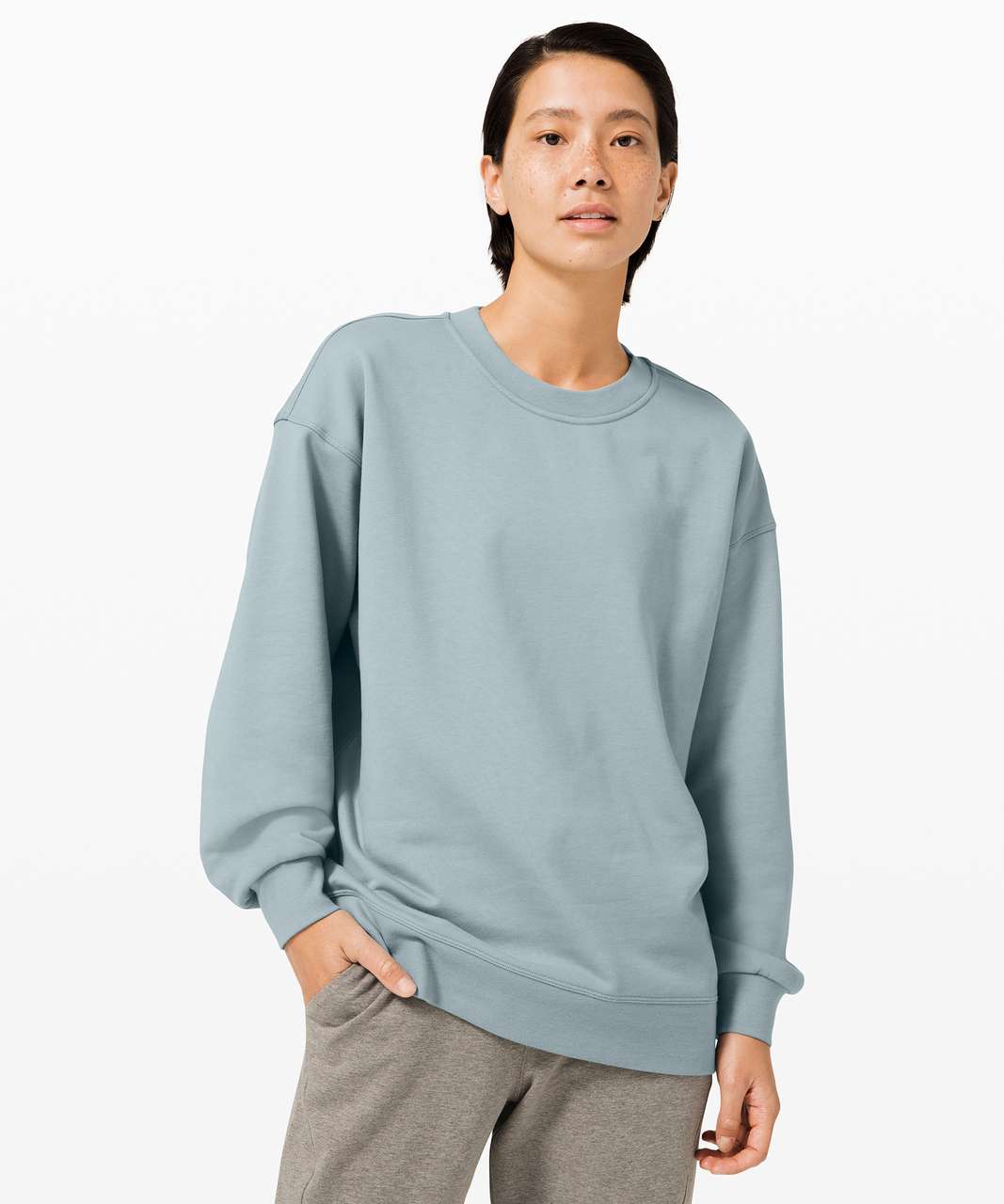 Lululemon Perfectly Oversized Crew *Fleece - Sheer Blue - lulu fanatics