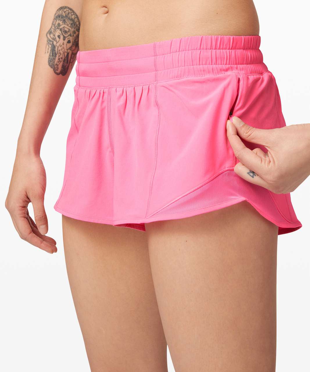 Lululemon Track That Mid-Rise Lined Short 5 - Pink Puff - lulu