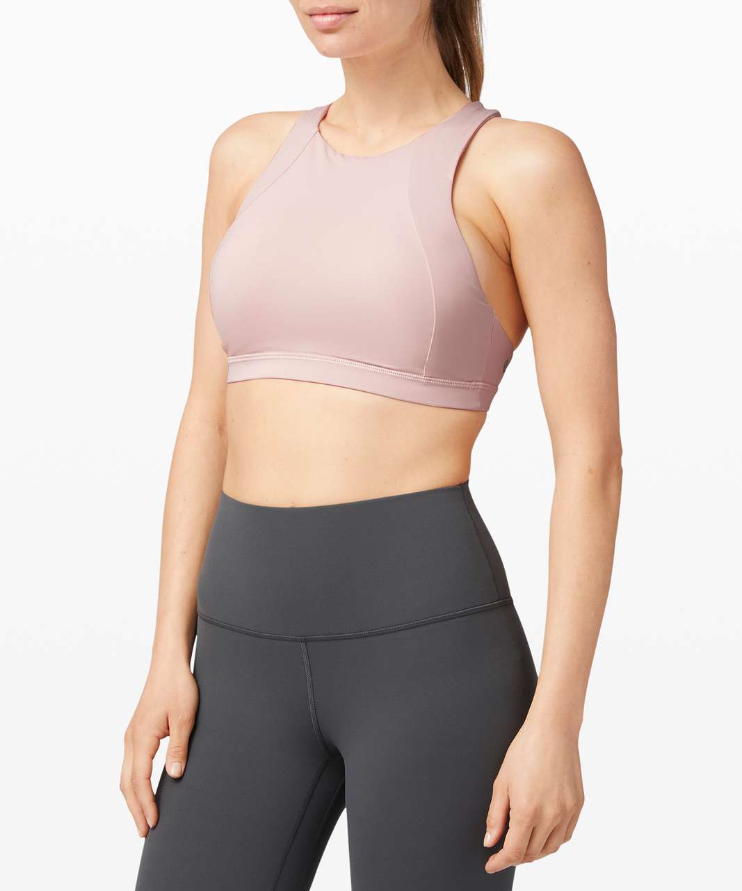 Lululemon Free To Be Serene Bra High Neck *Light Support, C/D Cup - Misty  Pink - lulu fanatics