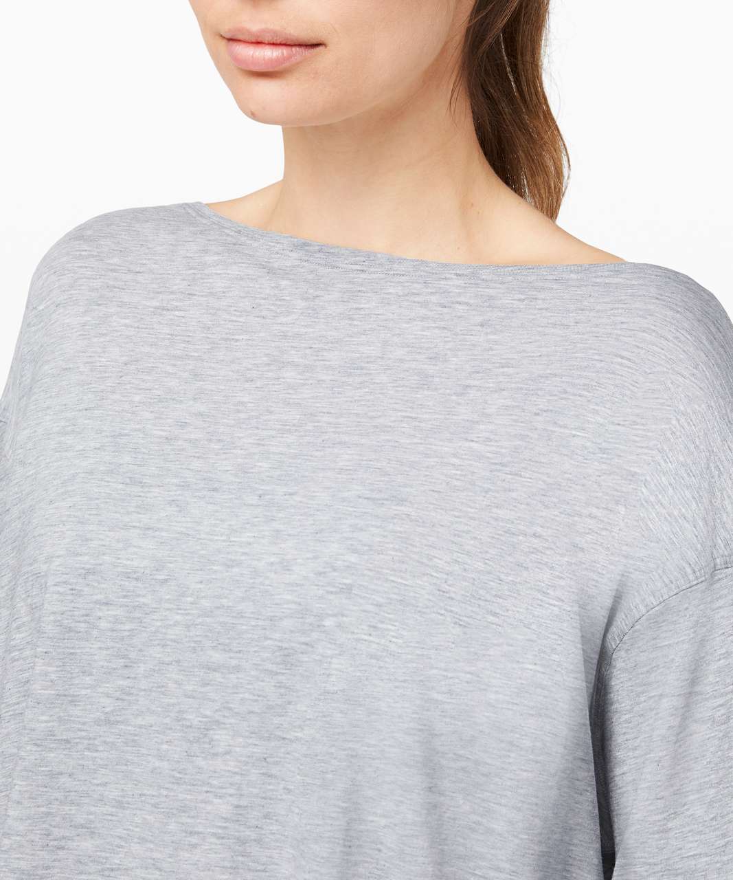 Lululemon Back In Action Long Sleeve - Heathered Magnet Grey