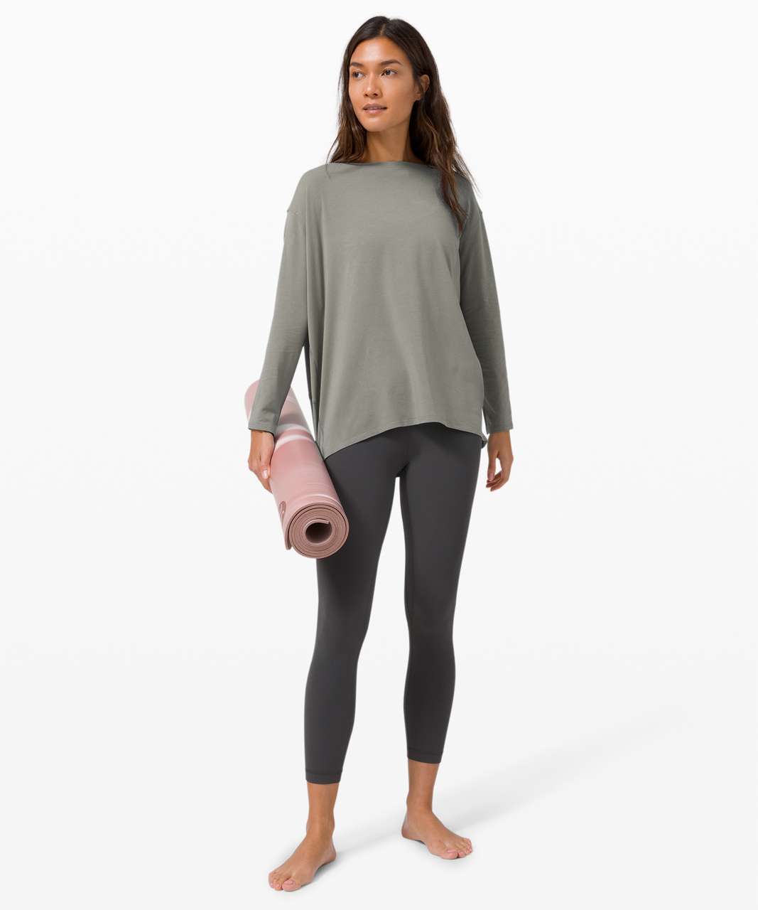 New With Tag Lululemon Back In Action Long Sleeve Délicates Mint PSLB Size 8