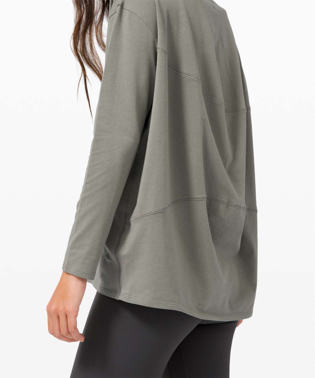 Lululemon Back In Action Long Sleeve - Grey Sage