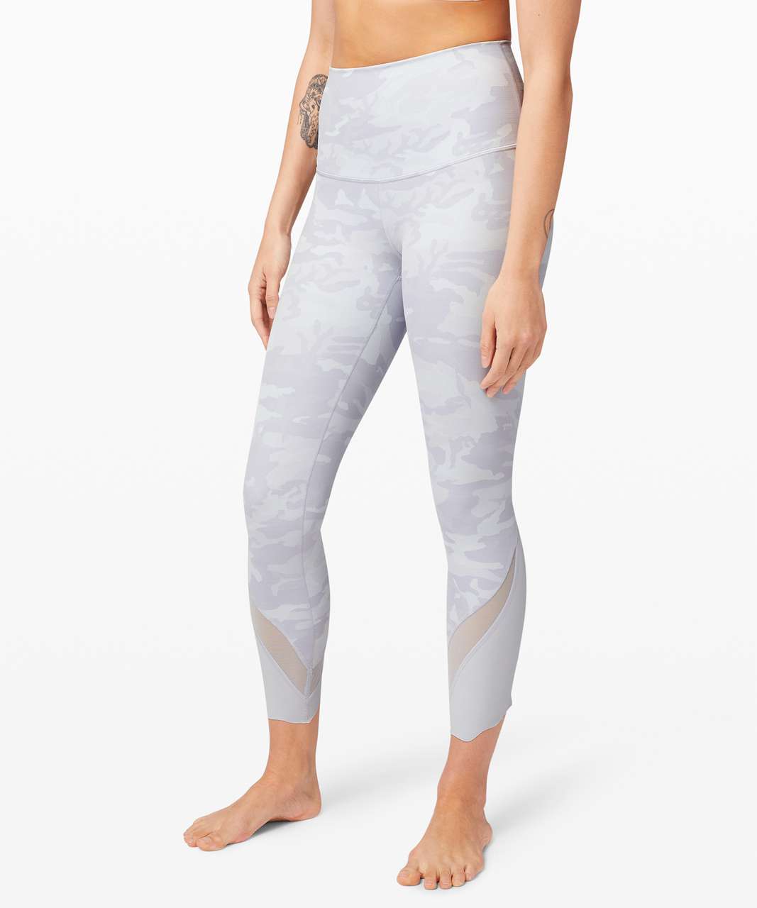 Lululemon Wunder Under Crop High-Rise *Roll Down Scallop Full-On Luxtreme  23 - Incognito Camo Jacquard Alpine White Starlight - lulu fanatics