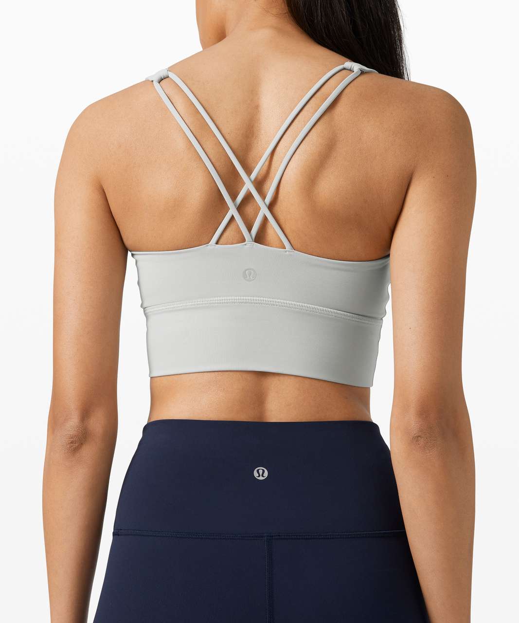 Lululemon Free To Be Bra Long Line Light Support A B Cup Online Only Silver Drop Lulu