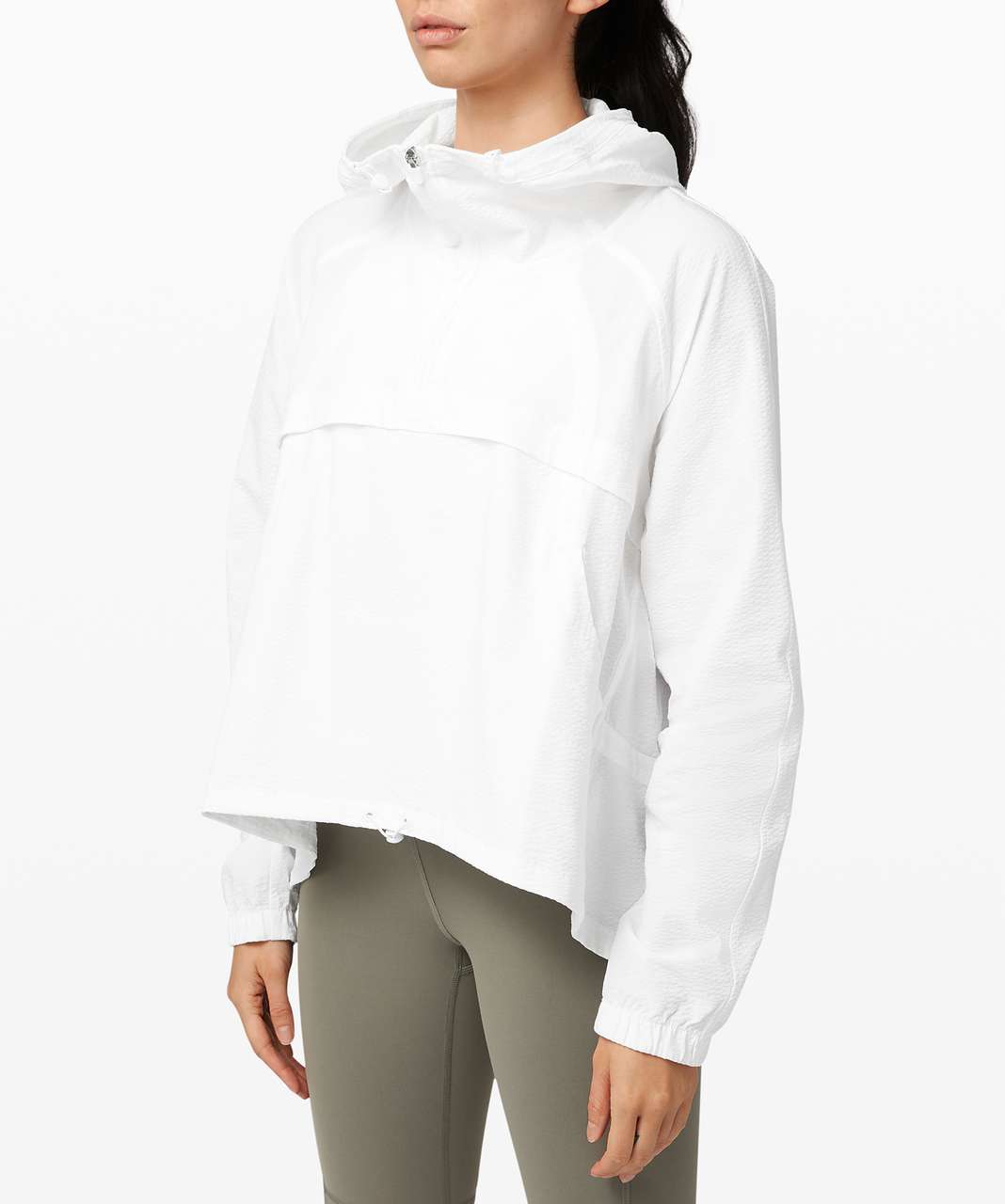 Lululemon Seek Vistas 1/2 Zip Jacket *Seersucker - White