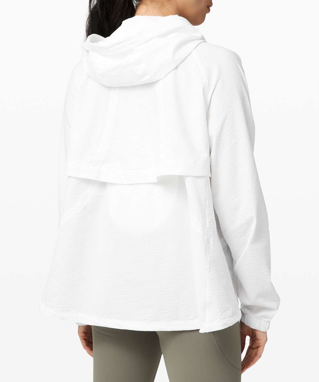 Lululemon Seek Vistas 1/2 Zip Jacket *Seersucker - White